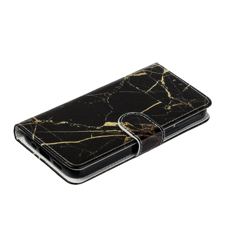 For Samsung Galaxy S25 Ultra 5G Colored Drawing Marble Pattern Leather Phone Case(Black Gold Marble) - Galaxy S25 Ultra 5G Cases by PMC Jewellery | Online Shopping South Africa | PMC Jewellery | Buy Now Pay Later Mobicred