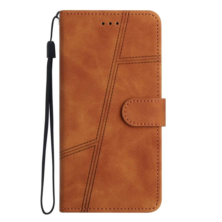 For Samsung Galaxy S25 Ultra 5G Skin-feel Stitching Leather Phone Case(Brown) - Galaxy S25 Ultra 5G Cases by PMC Jewellery | Online Shopping South Africa | PMC Jewellery | Buy Now Pay Later Mobicred