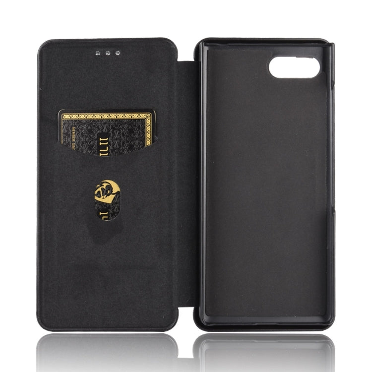 For BlackBerry KEY2 Carbon Fiber Texture Horizontal Flip TPU + PC + PU Leather Case with Card Slot(Black) - BlackBerry by PMC TechLife | Online Shopping South Africa | PMC TechLife