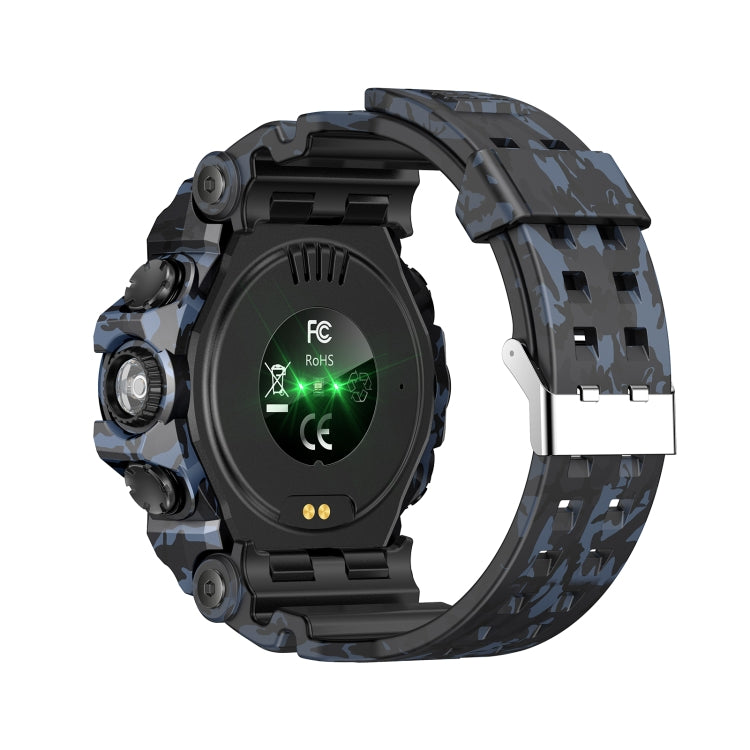 LC21 1.32 inch TFT Round Screen Sports Smart Watch Supports Blood Oxygen Monitoring/Call Reminder(Camouflage Blue) - Smart Watches by PMC TechLife | Online Shopping South Africa | PMC TechLife | Buy Now Pay Later Mobicred
