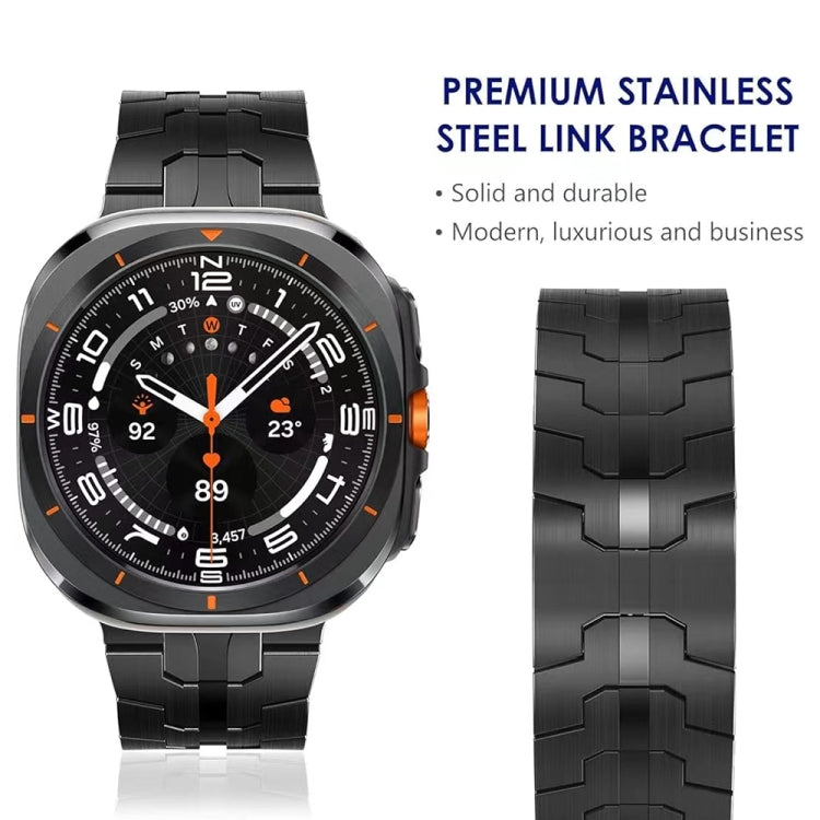 For Samsung Galaxy Watch Ultra 47mm Butterfly Buckle Titanium Alloy Watch Band(Black) - Watch Bands by PMc TechLife | Online Shopping South Africa | PMc TechLife | Buy Now Pay Later Mobicred