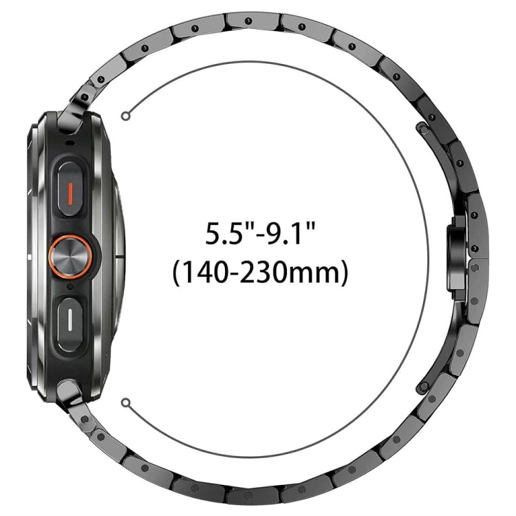 For Samsung Galaxy Watch Ultra 47mm Butterfly Buckle Titanium Alloy Watch Band(Black) - Watch Bands by PMc TechLife | Online Shopping South Africa | PMc TechLife | Buy Now Pay Later Mobicred