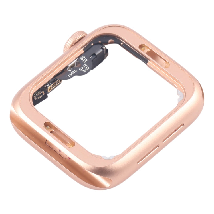 For Apple Watch Series 5 44MM GPS Aluminium Alloy Middle Frame Bezel Plate with Crown Spin Axis Flex Cable(Gold) - Middle Frame by PMC TechLife | Online Shopping South Africa | PMC TechLife | Buy Now Pay Later Mobicred