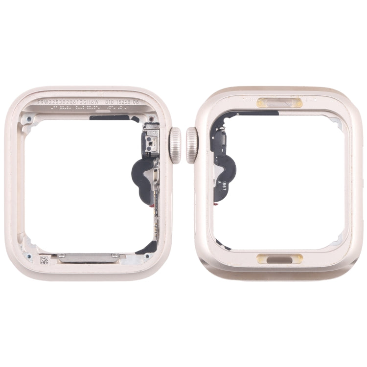 For Apple Watch SE 2022 44MM GPS Aluminium Alloy Middle Frame Bezel Plate with Crown Spin Axis Flex Cable(Starlight) - Middle Frame by PMC TechLife | Online Shopping South Africa | PMC TechLife | Buy Now Pay Later Mobicred