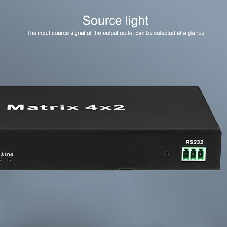Measy MT4342 4K 30Hz 4 In 2 Out HDMI Matrix Switch Support Seamless Switching, EU Plug(Black) - free shipping - PMC TechLife - Order now!