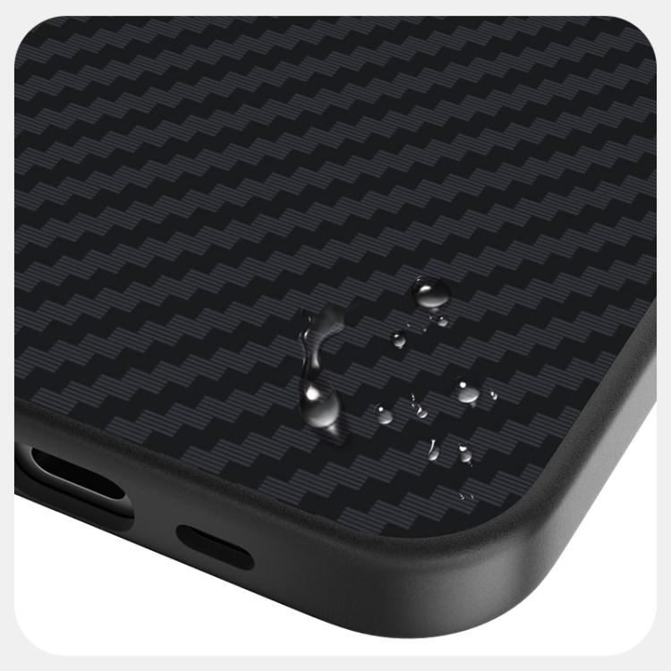 For iPhone 16e ABEEL C Carbon Fiber Series 6D Micro Relief MagSafe Phone Case(Black Blue) - iPhone 16e Cases by PMC TechLife | Online Shopping South Africa | PMC TechLife | Buy Now Pay Later Mobicred