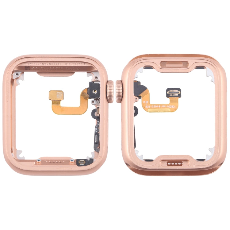 For Apple Watch Series 6 44MM LTE Aluminium Alloy Middle Frame Bezel Plate with Crown Spin Axis Flex Cable(Gold) - Middle Frame by PMC TechLife | Online Shopping South Africa | PMC TechLife | Buy Now Pay Later Mobicred