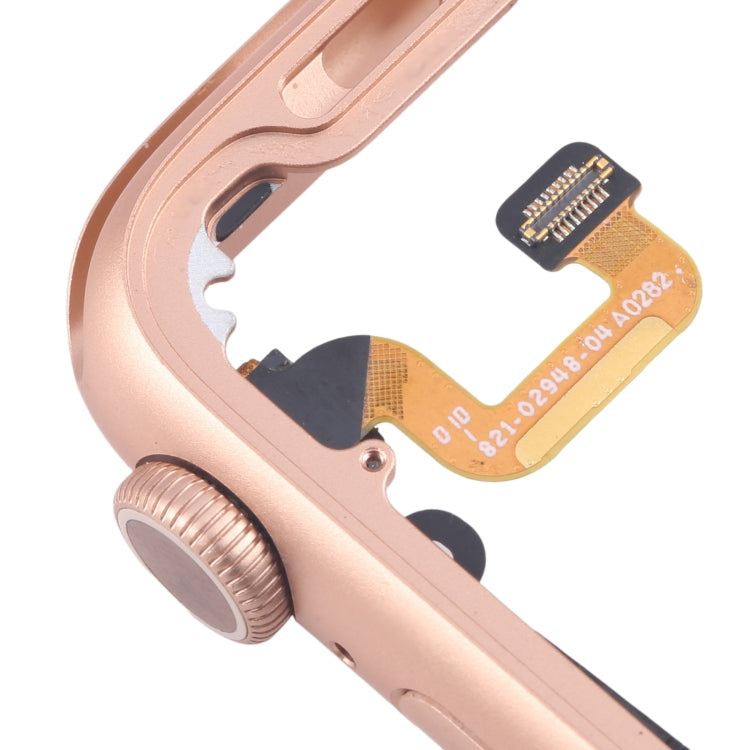 For Apple Watch Series 6 44MM LTE Aluminium Alloy Middle Frame Bezel Plate with Crown Spin Axis Flex Cable(Gold) - Middle Frame by PMC TechLife | Online Shopping South Africa | PMC TechLife | Buy Now Pay Later Mobicred