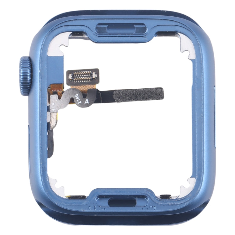 For Apple Watch Series 7 45MM LTE Aluminium Alloy Middle Frame Bezel Plate with Crown Spin Axis Flex Cable(Blue) - Middle Frame by PMC TechLife | Online Shopping South Africa | PMC TechLife | Buy Now Pay Later Mobicred
