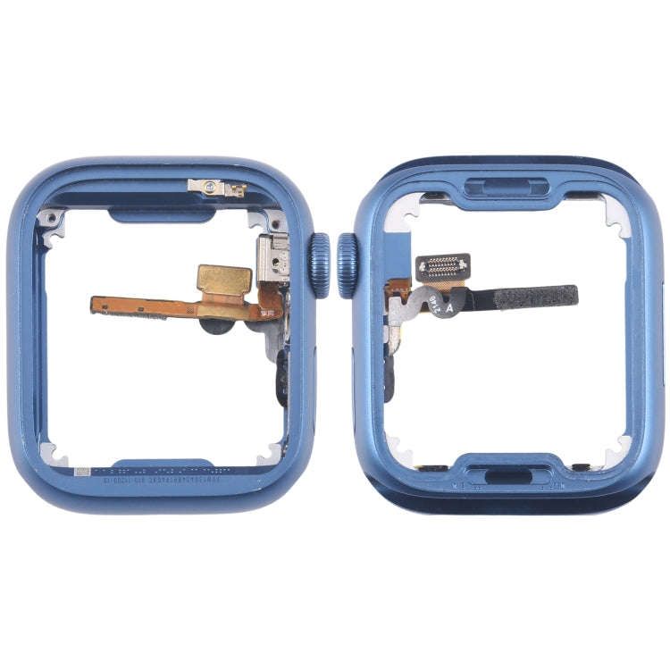 For Apple Watch Series 7 41MM GPS Aluminium Alloy Middle Frame Bezel Plate with Crown Spin Axis Flex Cable(Blue) - Middle Frame by PMC TechLife | Online Shopping South Africa | PMC TechLife | Buy Now Pay Later Mobicred
