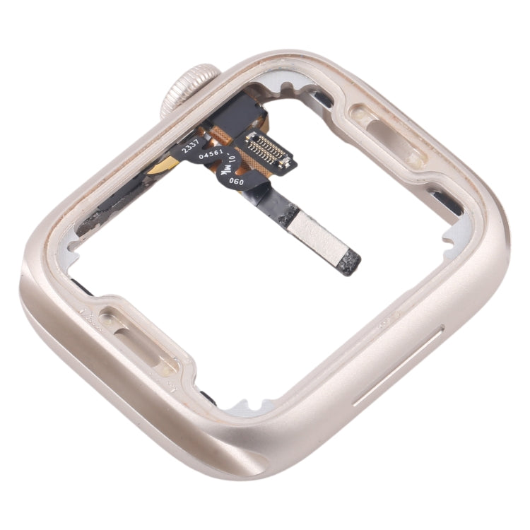 For Apple Watch Series 7 / 8 / 9 41MM LTE Aluminium Alloy Middle Frame Bezel Plate with Crown Spin Axis Flex Cable(Starlight) - Middle Frame by PMC TechLife | Online Shopping South Africa | PMC TechLife | Buy Now Pay Later Mobicred