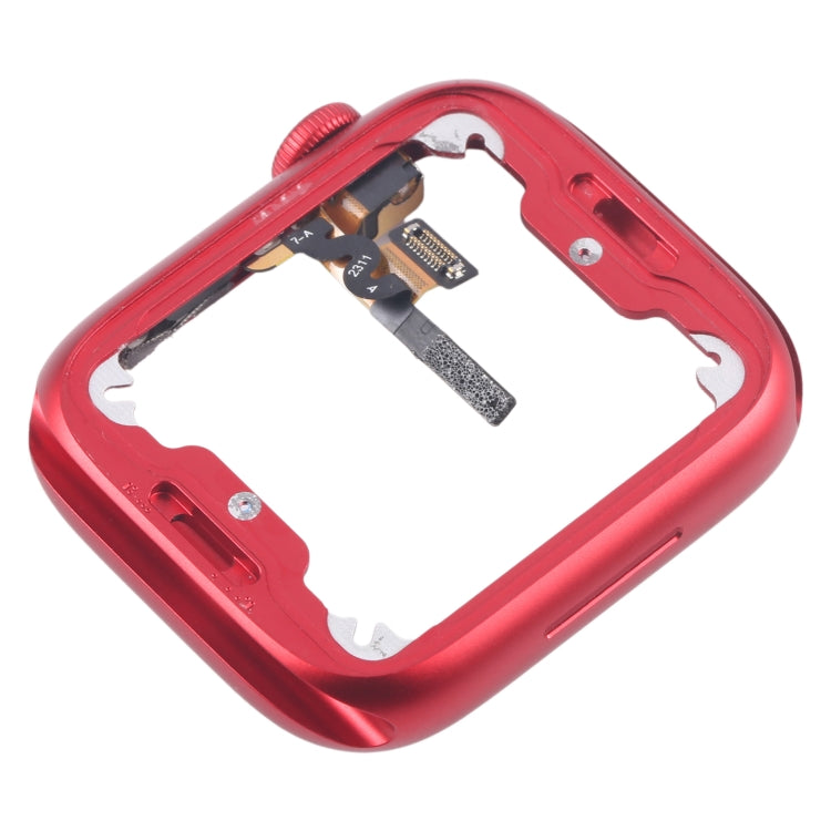 For Apple Watch Series 7 / 8 / 9 41MM LTE Aluminium Alloy Middle Frame Bezel Plate with Crown Spin Axis Flex Cable(Red) - Middle Frame by PMC TechLife | Online Shopping South Africa | PMC TechLife | Buy Now Pay Later Mobicred