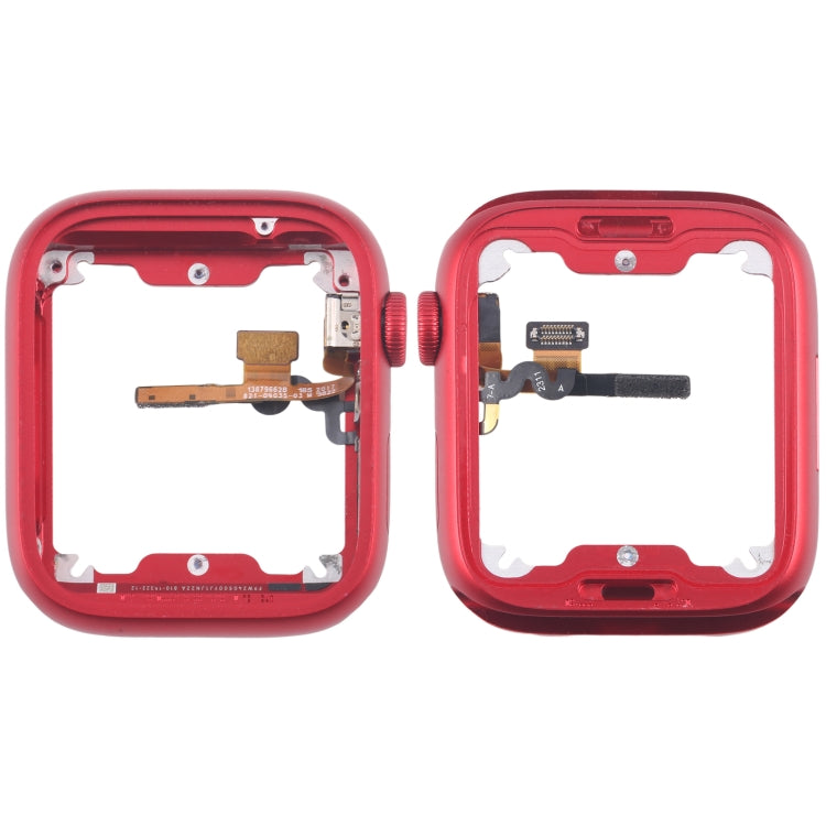 For Apple Watch Series 7 / 8 / 9 45MM LTE Aluminium Alloy Middle Frame Bezel Plate with Crown Spin Axis Flex Cable(Red) - Middle Frame by PMC TechLife | Online Shopping South Africa | PMC TechLife | Buy Now Pay Later Mobicred