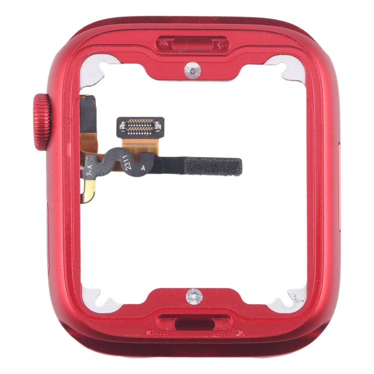 For Apple Watch Series 7 / 8 / 9 45MM LTE Aluminium Alloy Middle Frame Bezel Plate with Crown Spin Axis Flex Cable(Red) - Middle Frame by PMC TechLife | Online Shopping South Africa | PMC TechLife | Buy Now Pay Later Mobicred