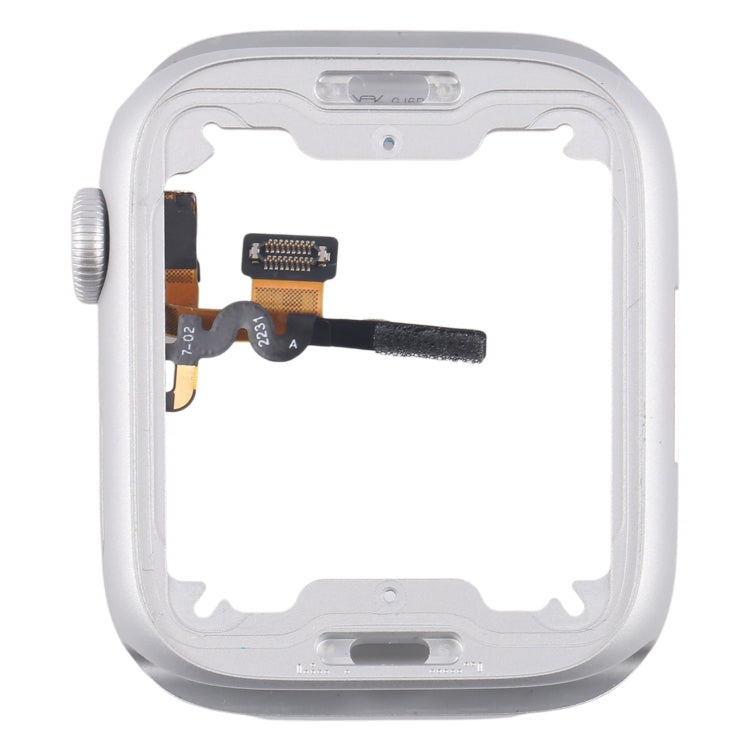 For Apple Watch Series  8 / 9 41MM GPS Aluminium Alloy Middle Frame Bezel Plate with Crown Spin Axis Flex Cable(Silver) - Middle Frame by PMC TechLife | Online Shopping South Africa | PMC TechLife | Buy Now Pay Later Mobicred