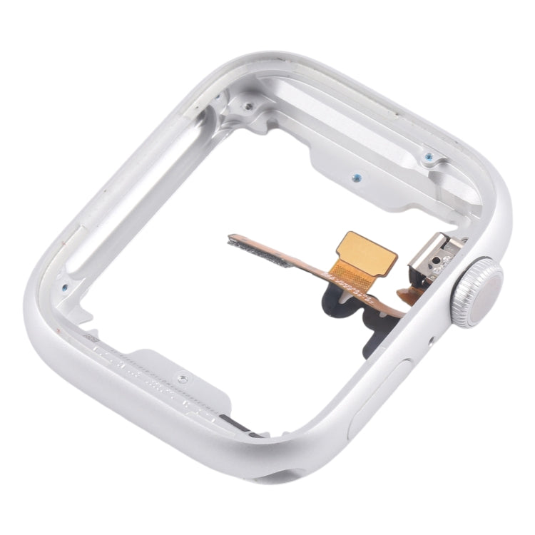 For Apple Watch Series  8 / 9 41MM GPS Aluminium Alloy Middle Frame Bezel Plate with Crown Spin Axis Flex Cable(Silver) - Middle Frame by PMC TechLife | Online Shopping South Africa | PMC TechLife | Buy Now Pay Later Mobicred