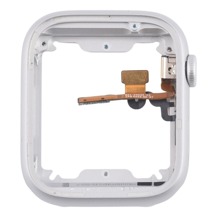 For Apple Watch Series  8 / 9 45MM GPS Aluminium Alloy Middle Frame Bezel Plate with Crown Spin Axis Flex Cable(Silver) - Middle Frame by PMC TechLife | Online Shopping South Africa | PMC TechLife | Buy Now Pay Later Mobicred