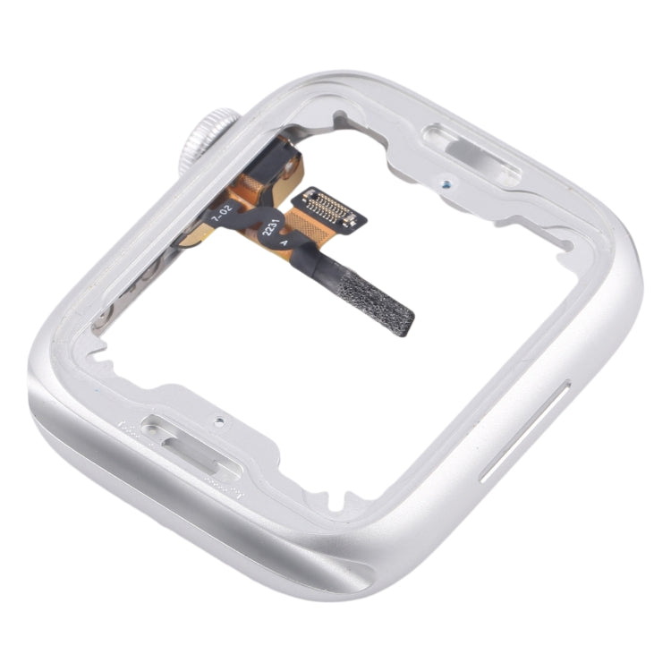For Apple Watch Series  8 / 9 45MM GPS Aluminium Alloy Middle Frame Bezel Plate with Crown Spin Axis Flex Cable(Silver) - Middle Frame by PMC TechLife | Online Shopping South Africa | PMC TechLife | Buy Now Pay Later Mobicred