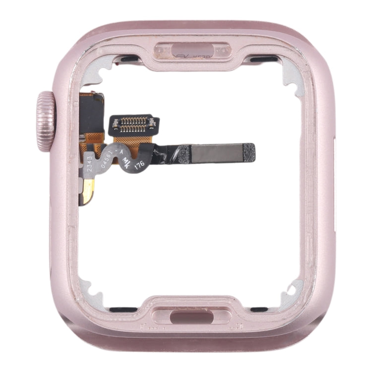 For Apple Watch Series 9 41MM LTE Aluminium Alloy Middle Frame Bezel Plate with Crown Spin Axis Flex Cable(Pink) - Middle Frame by PMC TechLife | Online Shopping South Africa | PMC TechLife | Buy Now Pay Later Mobicred