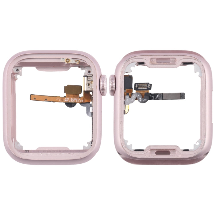 For Apple Watch Series 9 41MM GPS Aluminium Alloy Middle Frame Bezel Plate with Crown Spin Axis Flex Cable(Pink) - free shipping - PMC TechLife - Order now!