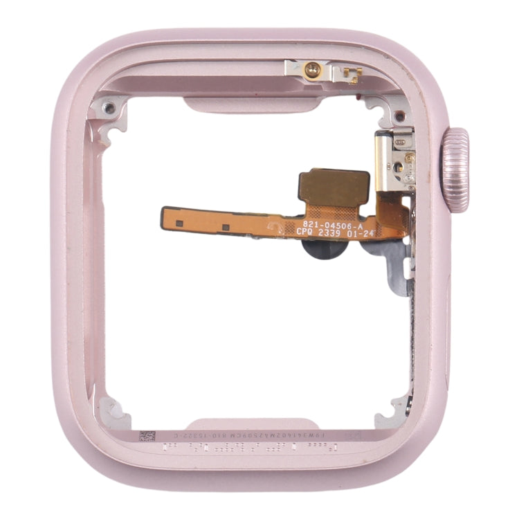 For Apple Watch Series 9 45MM GPS Aluminium Alloy Middle Frame Bezel Plate with Crown Spin Axis Flex Cable(Pink) - Middle Frame by PMC TechLife | Online Shopping South Africa | PMC TechLife | Buy Now Pay Later Mobicred