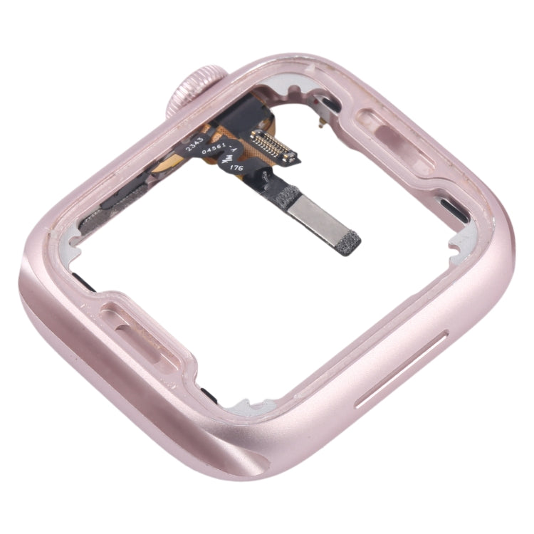 For Apple Watch Series 9 45MM GPS Aluminium Alloy Middle Frame Bezel Plate with Crown Spin Axis Flex Cable(Pink) - Middle Frame by PMC TechLife | Online Shopping South Africa | PMC TechLife | Buy Now Pay Later Mobicred