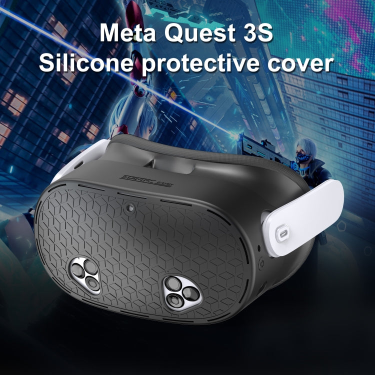 STARTRC GAMES For Meta Quest 3S VR Silicone Protective Cover(Black) - VR Accessories by PMc TechLife | Online Shopping South Africa | PMc TechLife | Buy Now Pay Later Mobicred