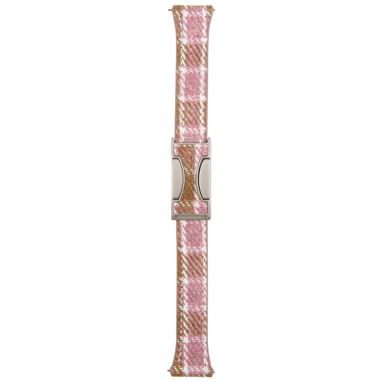 18mm Universal Slim Magnetic Buckle Napped Fabric Leather Watch Band(Pink) - 18mm Bands by PMc TechLife | Online Shopping South Africa | PMc TechLife | Buy Now Pay Later Mobicred