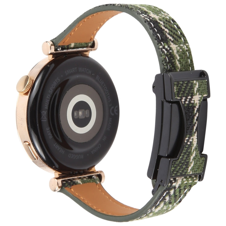 18mm Universal Slim Magnetic Buckle Napped Fabric Leather Watch Band(Green) - free shipping - PMc TechLife - Order now!