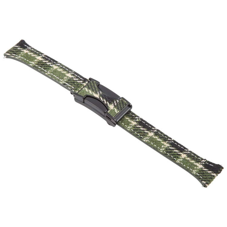 18mm Universal Slim Magnetic Buckle Napped Fabric Leather Watch Band(Green) - free shipping - PMc TechLife - Order now!