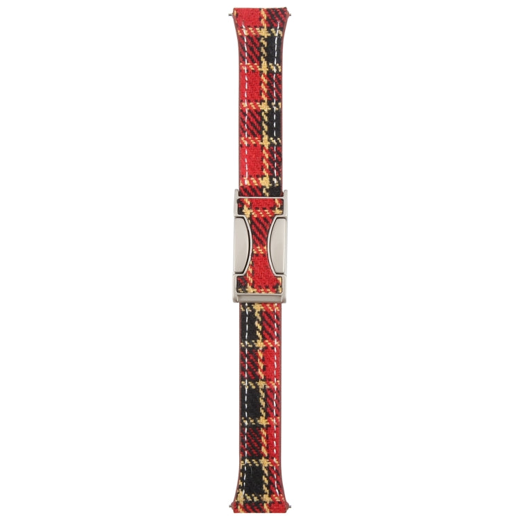 18mm Universal Slim Magnetic Buckle Napped Fabric Leather Watch Band(Red) - free shipping - PMc TechLife - Order now!