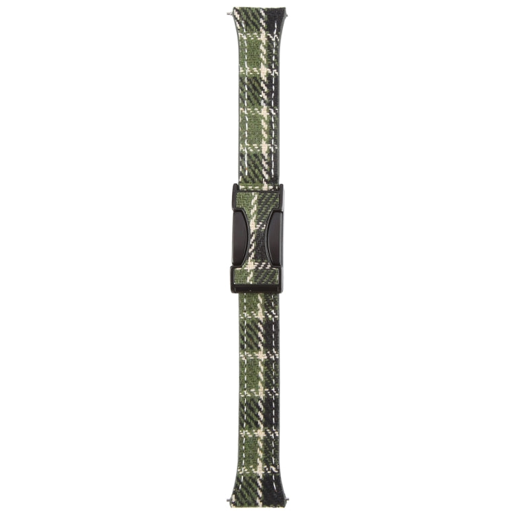 20mm Universal Slim Magnetic Buckle Napped Fabric Leather Watch Band(Green) - 20mm Bands by PMc TechLife | Online Shopping South Africa | PMc TechLife | Buy Now Pay Later Mobicred