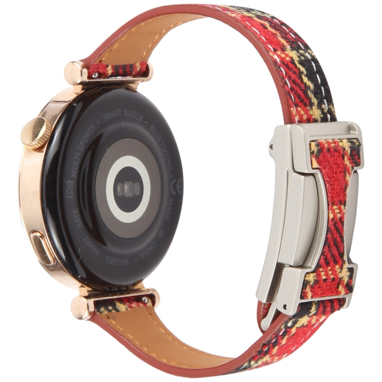 20mm Universal Slim Magnetic Buckle Napped Fabric Leather Watch Band(Red) - free shipping - PMc TechLife - Order now!