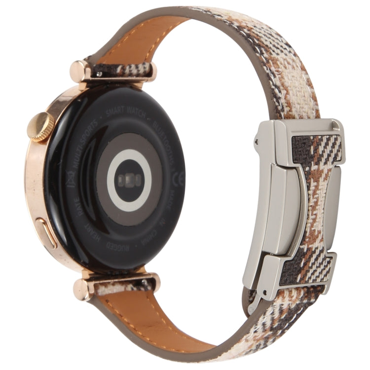 20mm Universal Slim Magnetic Buckle Napped Fabric Leather Watch Band(Brown) - free shipping - PMc TechLife - Order now!