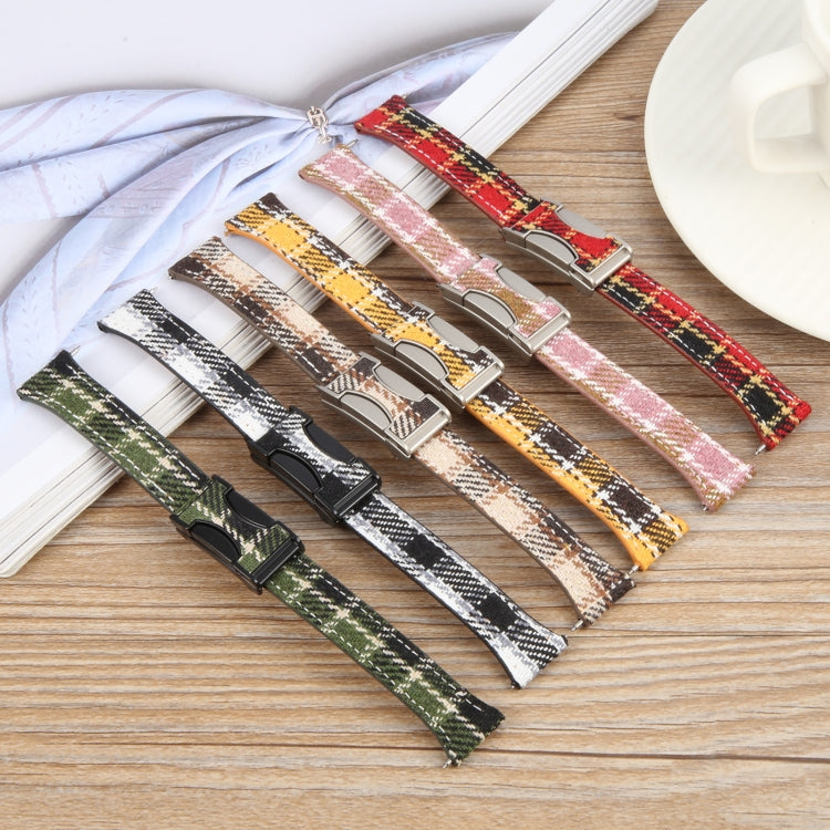 20mm Universal Slim Magnetic Buckle Napped Fabric Leather Watch Band(Brown) - free shipping - PMc TechLife - Order now!