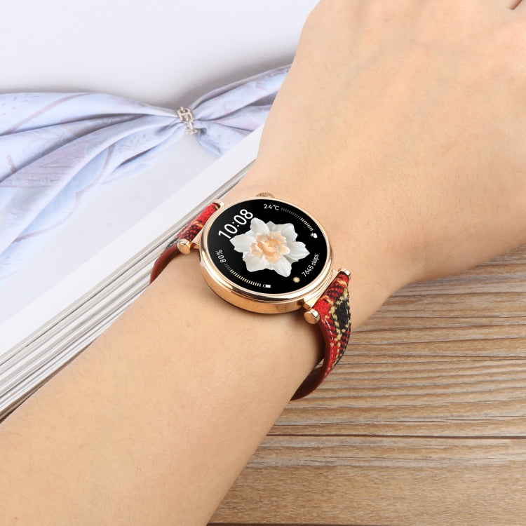 22mm Universal Slim Magnetic Buckle Napped Fabric Leather Watch Band(Red) - free shipping - PMc TechLife - Order now!
