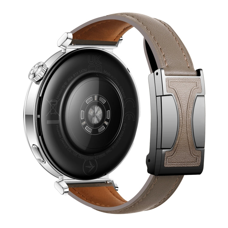 18mm Universal Slim Magnetic Buckle Genuine Leather Watch Band(Plain Weave Dark Grey) - free shipping - PMc TechLife - Order now!