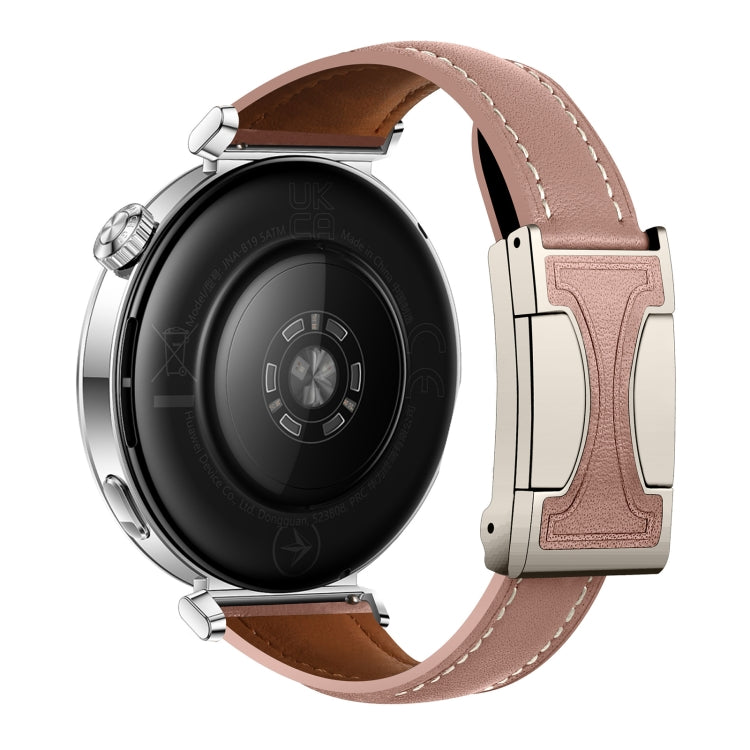 20mm Universal Slim Magnetic Buckle Genuine Leather Watch Band(Plain Weave Smoky Purple) - free shipping - PMc TechLife - Order now!