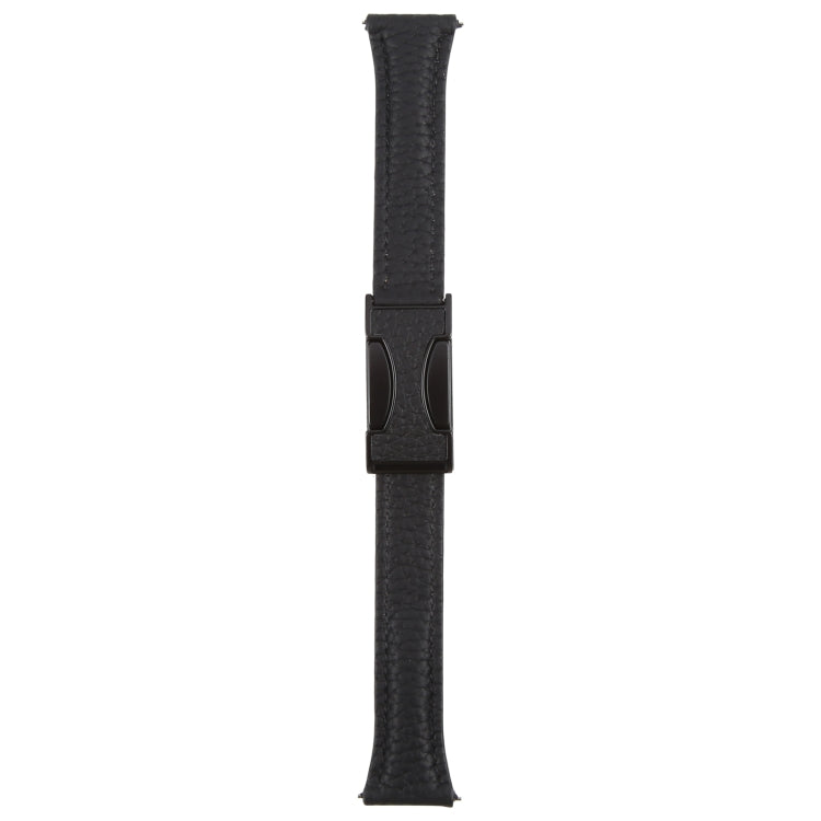 22mm Universal Slim Magnetic Buckle Genuine Leather Watch Band(Black) - free shipping - PMc TechLife - Order now!