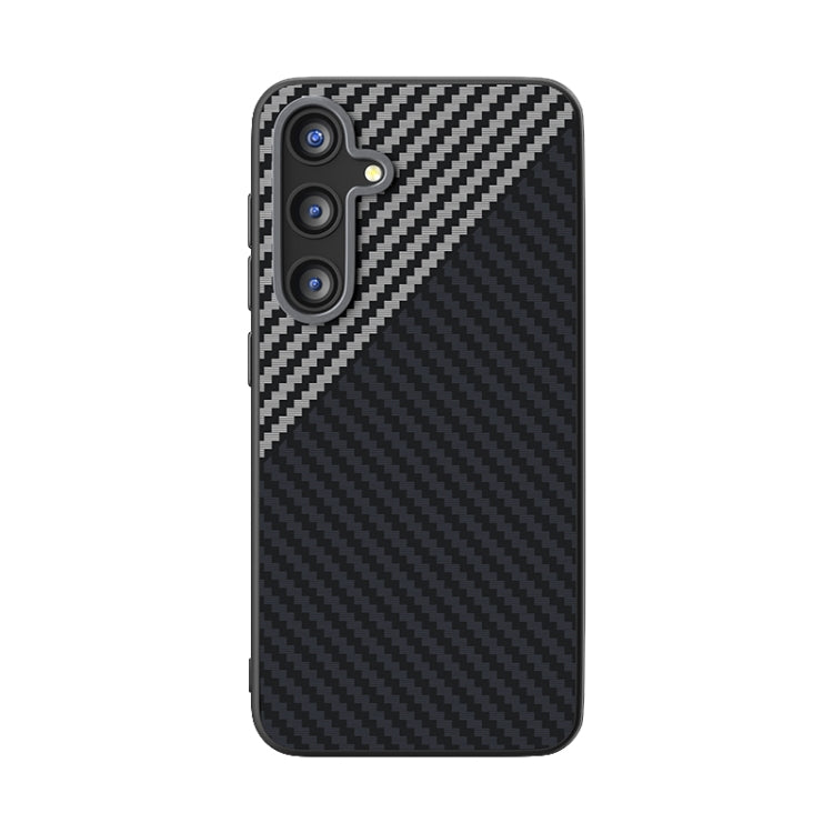 For Samsung Galaxy S25 5G / S24 5G ABEEL C Carbon Fiber Series 6D Micro Relief MagSafe Phone Case(Black Grey) - Galaxy S25 5G Cases by PMC TechLife | Online Shopping South Africa | PMC TechLife | Buy Now Pay Later Mobicred