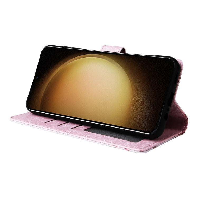 For Samsung Galaxy S25+ 5G Bronzing Painting RFID Leather Phone Case(Pastoral Rose) - Galaxy S25+ 5G Cases by PMC Jewellery | Online Shopping South Africa | PMC Jewellery | Buy Now Pay Later Mobicred