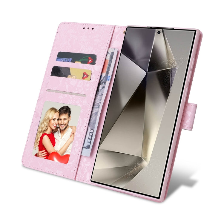 For Samsung Galaxy S25 Ultra 5G Bronzing Painting RFID Leather Phone Case(Pastoral Rose) - Galaxy S25 Ultra 5G Cases by PMC Jewellery | Online Shopping South Africa | PMC Jewellery | Buy Now Pay Later Mobicred