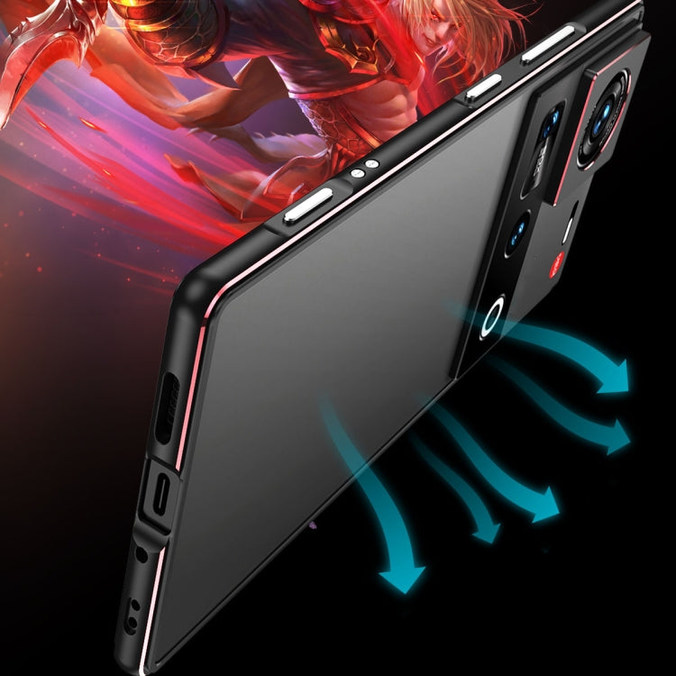 For ZTE nubia Z70 Ultra Aurora Series Lens Protector + Metal Frame Phone Case(Silver) - ZTE Cases by PMC TechLife | Online Shopping South Africa | PMC TechLife | Buy Now Pay Later Mobicred