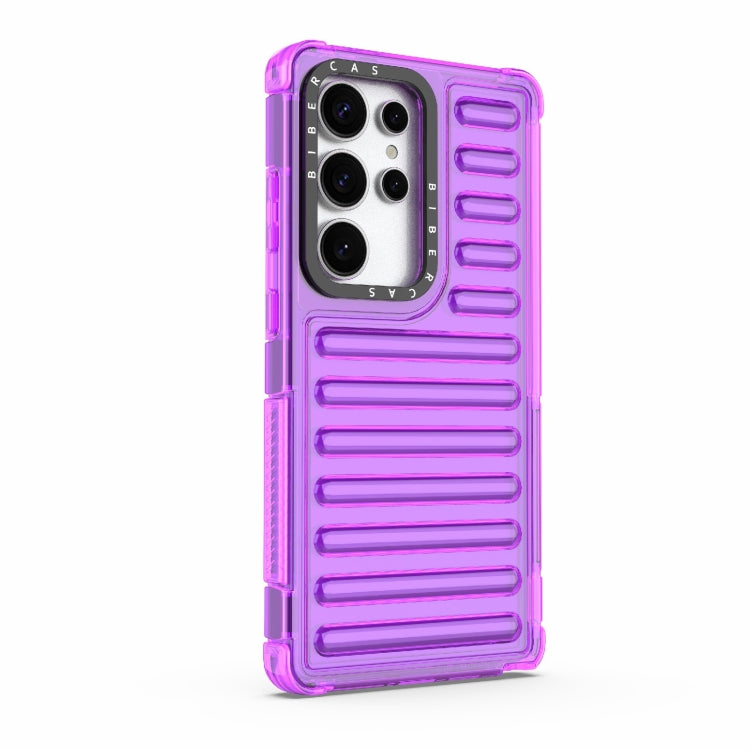 For Samsung Galaxy S25 Ultra 5G High Transparency TPU Hybrid PC Airbag Phone Case(Transparent Purple) - Galaxy S25 Ultra 5G Cases by PMC Jewellery | Online Shopping South Africa | PMC Jewellery | Buy Now Pay Later Mobicred