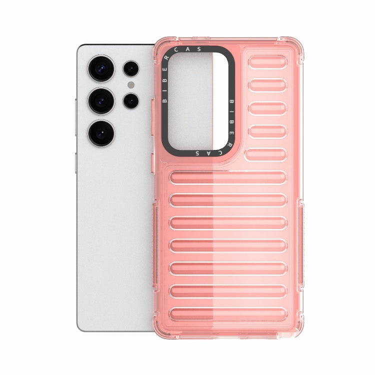 For Samsung Galaxy S25 Ultra 5G High Transparency TPU Hybrid PC Airbag Phone Case(Pink) - Galaxy S25 Ultra 5G Cases by PMC Jewellery | Online Shopping South Africa | PMC Jewellery | Buy Now Pay Later Mobicred