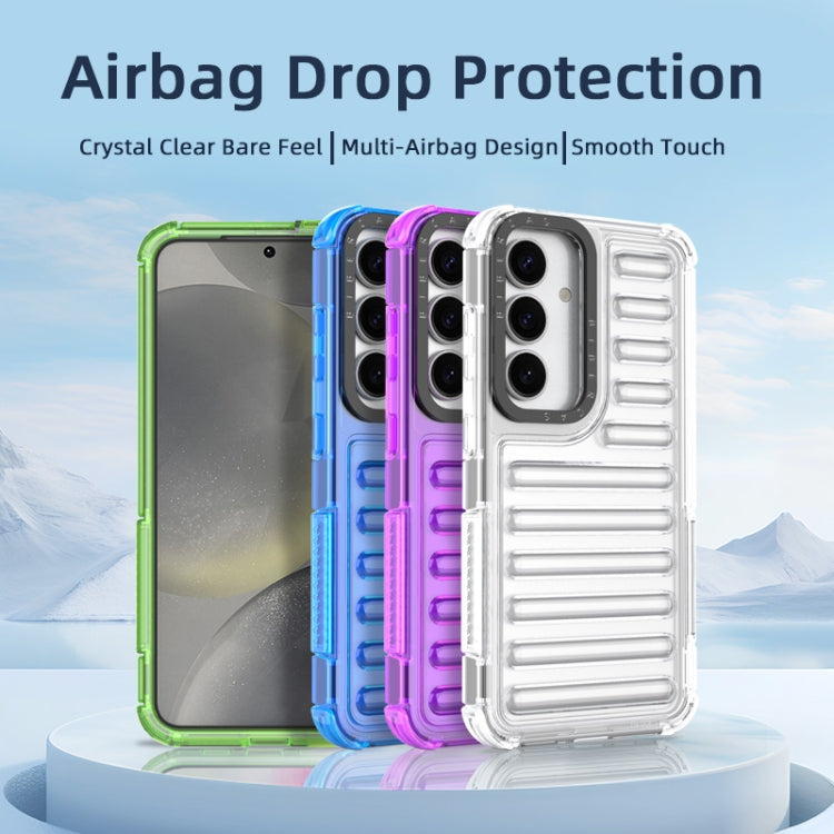 For Samsung Galaxy S25 5G High Transparency TPU Hybrid PC Airbag Phone Case(Transparent Purple) - Galaxy S25 5G Cases by PMC Jewellery | Online Shopping South Africa | PMC Jewellery | Buy Now Pay Later Mobicred