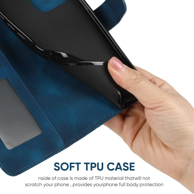 For Samsung Galaxy S25 Ultra 5G Skin Feel Geometric Lines Leather Phone Case(Blue) - Galaxy S25 Ultra 5G Cases by PMC TechLife | Online Shopping South Africa | PMC TechLife | Buy Now Pay Later Mobicred