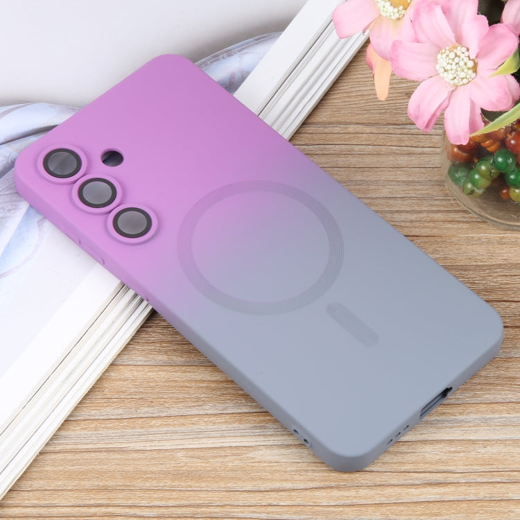 For Samsung Galaxy S25+ 5G Liquid TPU Silicone Gradient MagSafe Phone Case(Purple Grey) - free shipping - PMC TechLife - Order now!