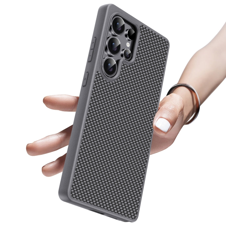 For Samsung Galaxy S25+ 5G Pita Series TPU + PC Texture Phone Case(Grey) - free shipping - PMC Jewellery - Order now!