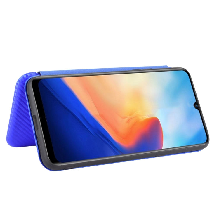 For Blackview A80 Carbon Fiber Texture Horizontal Flip TPU + PC + PU Leather Case with Card Slot(Blue) - More Brand by PMC TechLife | Online Shopping South Africa | PMC TechLife | Buy Now Pay Later Mobicred